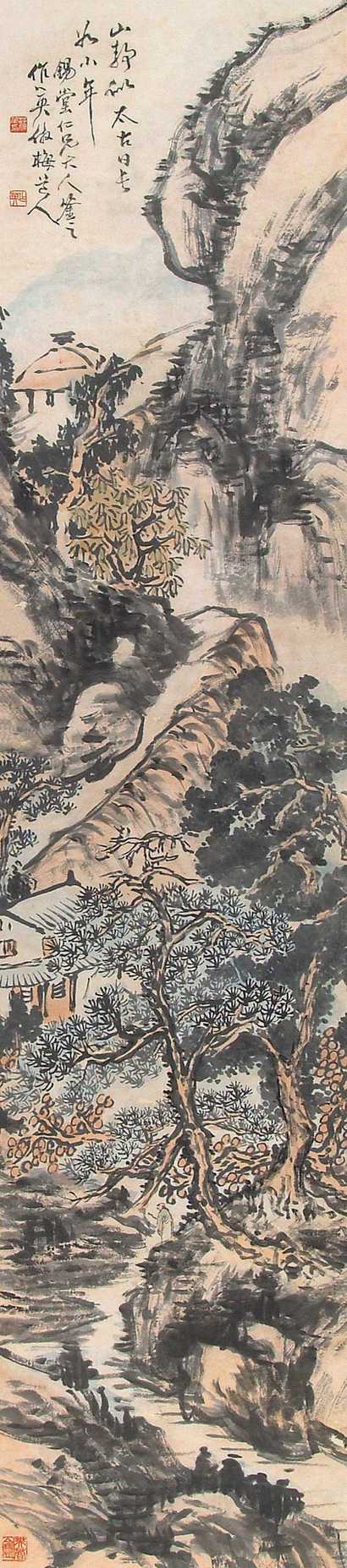 蒲华 静山 立轴